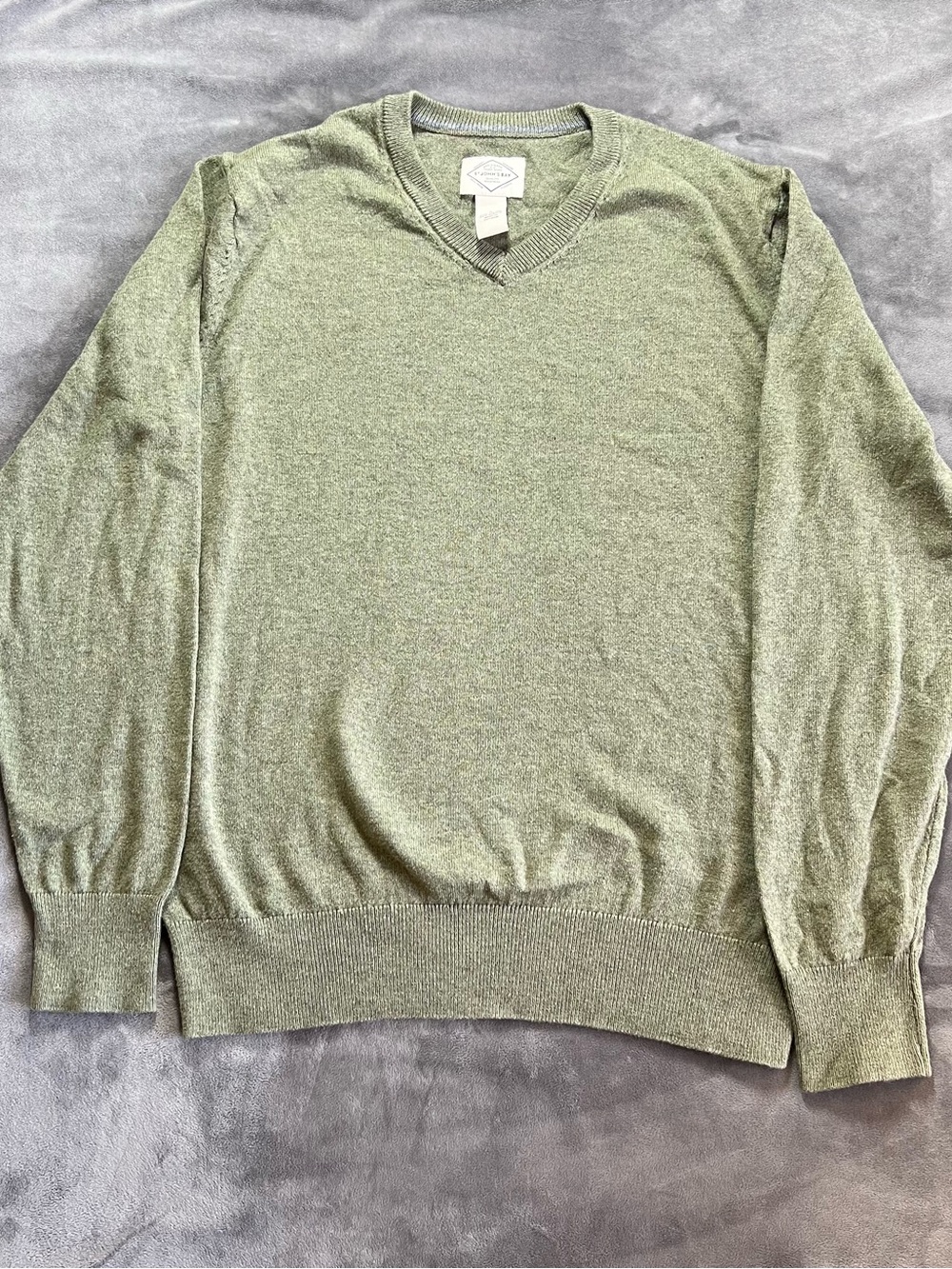 St. John's Bay Olive Green V-Neck Sweater